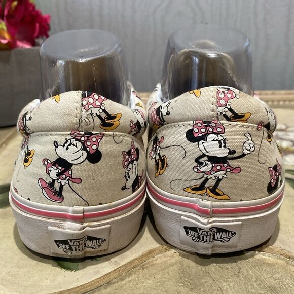 Vans Cream Minnie Mouse Slip-On Sneakers - Picture 10 of 15